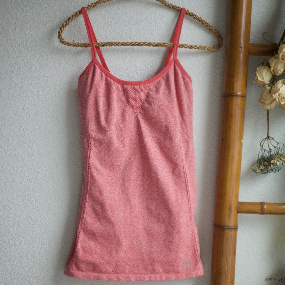 Alo Yoga Contoured Seamless Tank Heather Crush Small